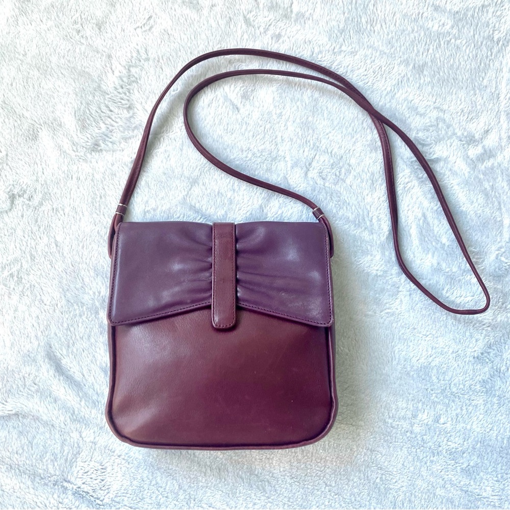 Hand made in Germany Dark wine color genuine leather bag or cross body bag!